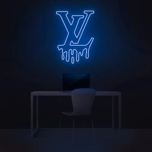 "LV" Drip LED Neon Sign