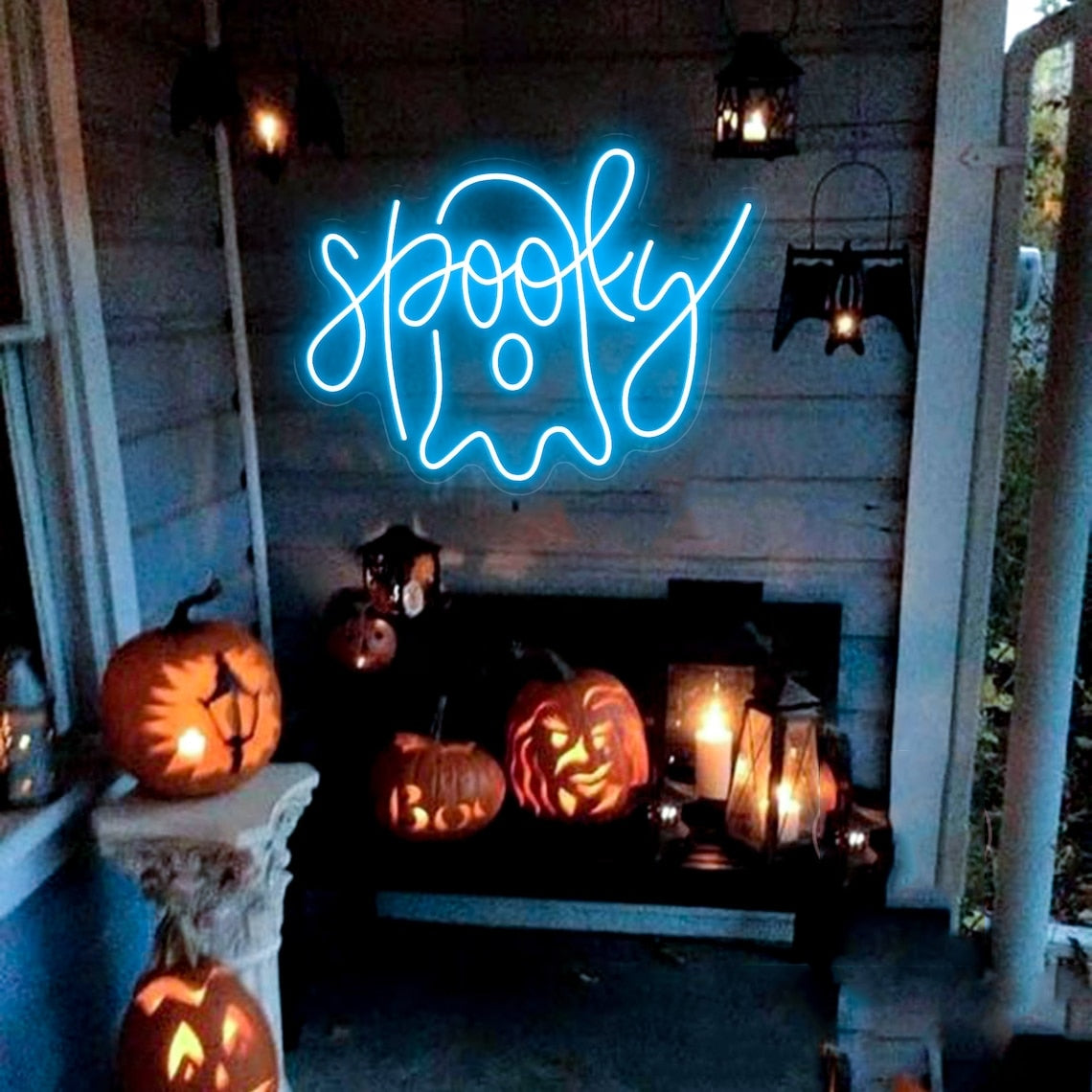 Spooky Ghost Bar Sign Halloween Party Decor LED neon sign