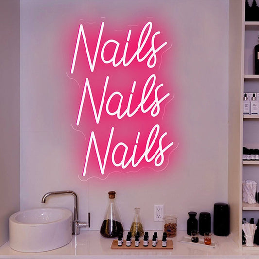 Nails Nails Letreros de Neón