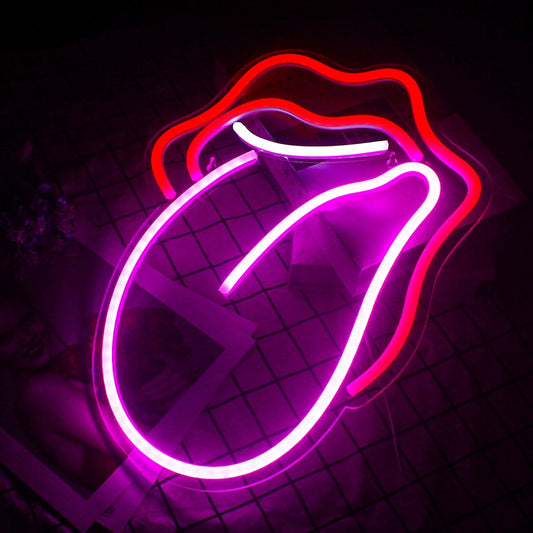 Sexy Flame Red Lips Big Tongue LED Neon Sign
